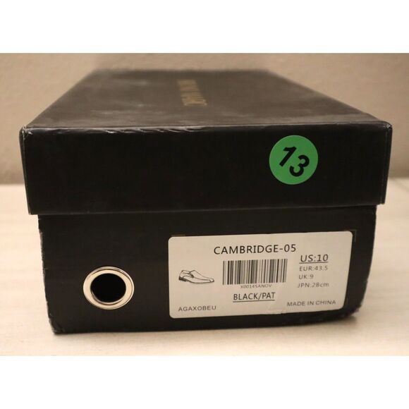 Bruno Marc Men's Sz 10W Black Patent Leather Cambridge-05 Slip-On Dress Loafers - Picture 15 of 15